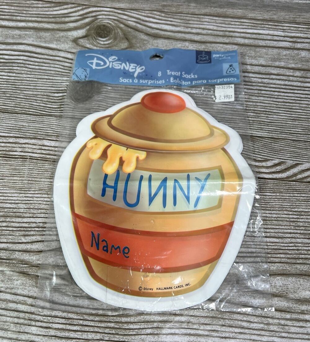 Vintage Disney Winnie The Pooh Hunny Pot Birthday Sorry Treat Bags 8 Treat Sacks